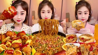 Mukbang Chinese Eating Spicy Food Chicken  Spicy food Kfc burger  Asmr Spicy Noodle Challenge [upl. by Einittirb]