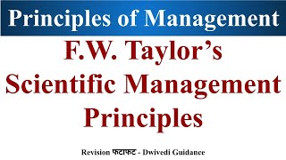 Principle of Scientific Management by F W Taylor Principles of Scientific Management NCERT Bcom [upl. by Normac95]