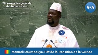 Mamadi Doumbouya Guinée devant la 78e Assemblée générale des Nations unies [upl. by Ebaj]