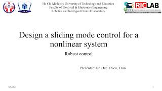 Design a Sliding mode control for a nonlinear system Matlab Simulink [upl. by Eldorado63]