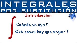 Integración por sustitución  Introducción [upl. by Kcid]