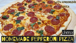 How to make simple Pepperoni Pizza  cheesy  quick amp easyJaneths Kitchen [upl. by Eicats675]