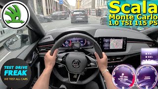 2024 Skoda Scala Monte Carlo 10 TSI DSG 115 PS CITY POV DRIVE with Fuel Consumption [upl. by Greysun461]