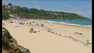 Walk Carbis Bay Beach St Ives Cornwall [upl. by Paine]