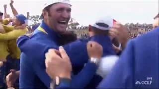 Team Europe’s Memorable Winning Moment and Celebration  2018 Ryder Cup [upl. by Aloap43]