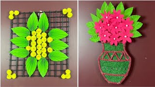 DIY Wall Art Using Paper and Craft Materials  Creative Floral Home Decor Ideas [upl. by Nednil677]