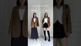 Styling Blazer Millennials vs Gen Z✨ [upl. by Sosthena679]