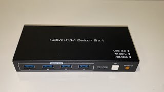 USB 30 HDMI KVM Switch 2 PC 1 Monitor Support 4K60Hz KVM 2 Computers Wired Remote 1 Keyboard Mouse [upl. by Junette]