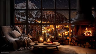 🔥 Cozy Ambience with fireplace  Relax with warm background bar to give you a good nights sleep [upl. by Eob898]