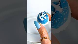 Winter Bonbon With Marshmallow and Chocolate Filling ❄️ chocolates chocolatedessert edibleart [upl. by Roban]