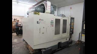 Enshu EV530 CNC Vertical Machining Center w Yasnac Enac Cntrl Ct 50 Taper Side Mount Tool Changer [upl. by Yrac708]