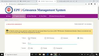 How to register grievance on EPFO portal [upl. by Aknahs561]