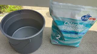 Adding Cyanuric Acid Or Chlorine Stabilizer Granules To The Pool Part 1 [upl. by Eenar]