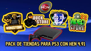 Pack de TIENDAS para tu PS3  HEN 491  2024 [upl. by Anialram926]