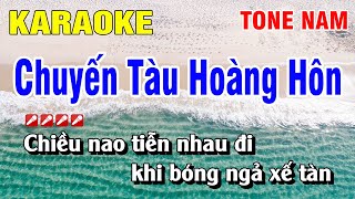 Karaoke Chuyến Tàu Hoàng Hôn Tone Nam  Cm  Nhạc Sống  Nguyễn Linh [upl. by Rouvin]