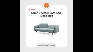 Sarah 3 seater Sofa Bed  Light Blue [upl. by Ahsined]