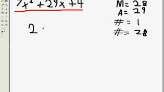 How to Factor a Quadratic Relation using Australian Method  Factoring Trinomials [upl. by Tudela664]