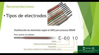 Tipos de electrodos SMAW [upl. by Yetak]