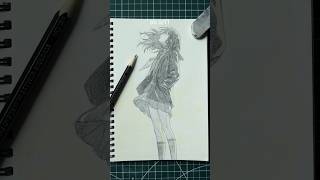 Learn to draw anime girl with easy steps shorts [upl. by Nevaed452]