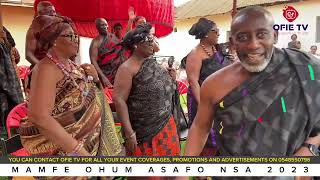 OSABARIMA ANSAH SASRAKU II CELEBRATES MAMFE 2023 OHUM FESTIVAL  ASAFO NSA [upl. by Elleynod]