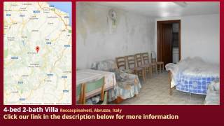 4bed 2bath Villa for Sale in Roccaspinalveti Abruzzo Italy on italianlifetoday [upl. by Jorie]