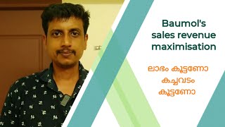 Baumols sales revenue maximisation  Malayalam  Deepesh Manoharan   LIFE ECONOMICS [upl. by Bogusz]