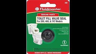 Fluidmaster 242 Toilet Fill Valve Seal Replacement [upl. by Oinafipe]