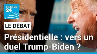 Présidentielle américaine  vers un nouveau duel TrumpBiden  • FRANCE 24 [upl. by Sadoff744]