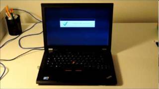 Lenovo Thinkpad T410 power on per fingerprint [upl. by Elahcim889]