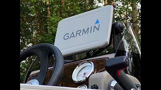 2023 Sun Tracker Bass Buggy 18DLX Pontoon Boat Garmin ECHOMAP UHD 93sv Fish Finder install [upl. by Knepper]