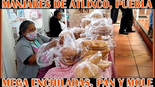 Atlixco Puebla  Mercado de comidas Benito Juarez  Las famosas enchiladas [upl. by Pricilla]