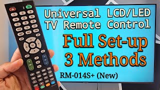 Universal LCDLED Tv Remote Control Settings  RM014S New Full Setup Manual Connect to Tv [upl. by Akemyt]