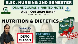 DEMO CLASS 7  nutrition and dietetics  bsc nursing 2nd semester  B Sc NURSING 2024  BSC NURSING [upl. by Katuscha]