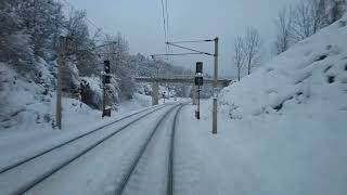 Führerstandsmitfahrt Tauernbahn  Tarvisio  Salzburg Gnigl  Sa 21012023 [upl. by Innus]