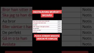 Restaurang mordet rap news skogås gangsterrap [upl. by Laertnom]