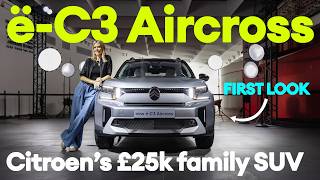 FIRST LOOK New Citroen eC3 Aircross Is this £25k family SUV a winner  Electrifying [upl. by Nosnah]