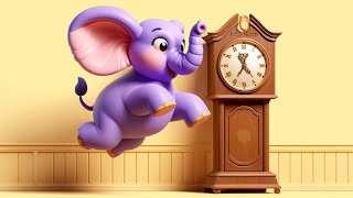 Hickory Dickory Dock 🕰️ Elephant Jumps on the Clock 🐘 Funny Kids Songs amp Nursery Rhymes [upl. by Francesco]