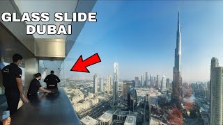 Sky Glass Slide Experience  Sky Views Dubai [upl. by Jaf]