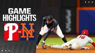 Phillies vs Mets Game Highlights 51324  MLB Highlights [upl. by Nahttam]