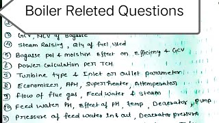 INTERVIEW QUESTIONS OF BOILER  POWER HOUSE [upl. by Enaoj211]