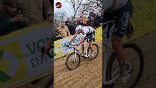 Mathieu Van der Poel Up amp Down Dune Cyclo cross Koksijde 2024 cyclocross [upl. by Yatnoed]