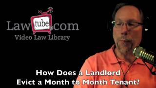 How does landlord evict tenant on a month to month lease [upl. by Dincolo357]