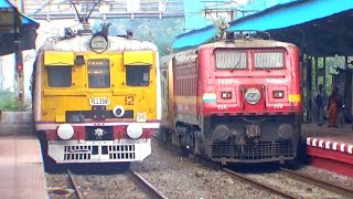 🔥 100 KMPH Indian Railway Train Compilation  Galloping Trains Pass Through Station at Full Speed [upl. by Tekla]