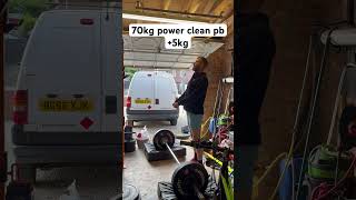 70kg power clean pb First doubt then success 🙂 [upl. by Tiebold534]