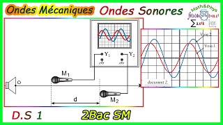 Ondes Mécaniques Progressives Périodiques  Ondes Sonores  2 Bac SM  Exercice 5 [upl. by Ody]