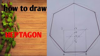 How to draw HEPTAGONpolygon engineering drawing [upl. by Caputto]