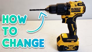 How To Change The Drill Bit On A DeWALT Drill [upl. by Ardisi]