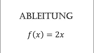 Ableitung von fx2x [upl. by Whitby172]