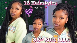 12 WAYS TO STYLE SOFT LOCS  EXTRA LONG 36” FAUX LOCS 💗 Tymarrahgi [upl. by Rimaa]