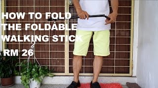 Hand On review for Collapsible Walking Stick Folding Canes Foldable Walking Staff [upl. by Elmina]